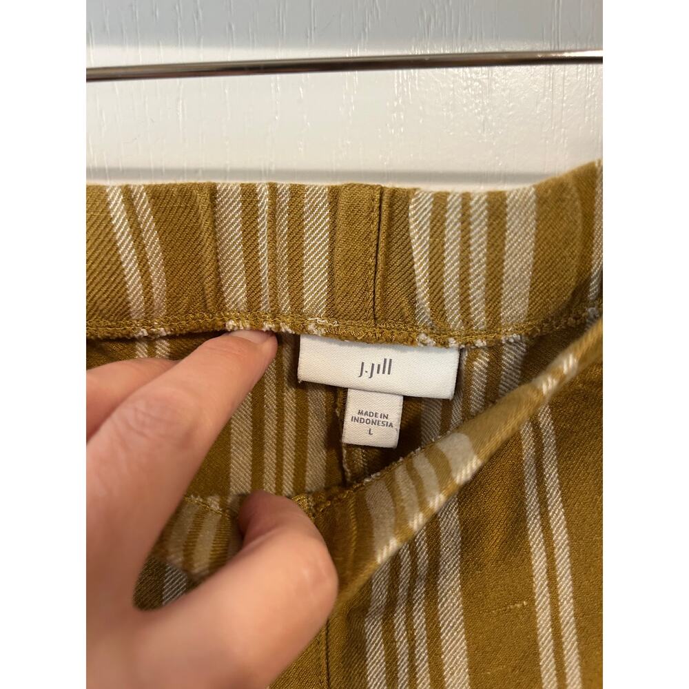 J. Jill Mustard Striped Linen Shorts - Picture 3 of 5